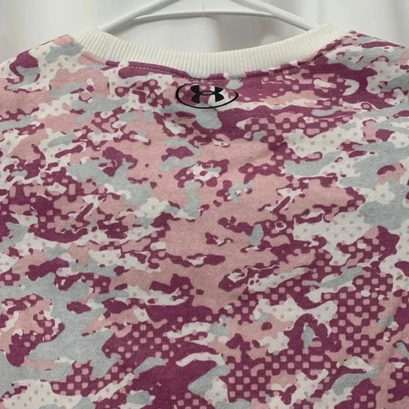 Girls Under Armour Fleece Lined Camo Sweatshirt Pink/White  Size 5 NEW WITH TAGS - Picture 10 of 11